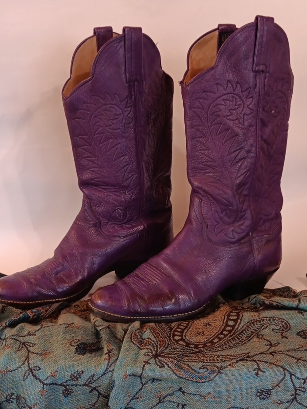 Panhandle Slim PURPLE Cowboy Boots. 90's Country. Retro Western. Y2K. Rodeo.